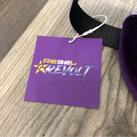 Rebel Revolt Velour Purple Belt Bag - Picture 3 of 6